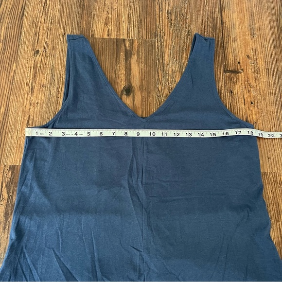 AnyBody Regular Cozy Knit Wide-Leg Reversible Jumpsuit Navy Size Medium - Picture 7 of 13